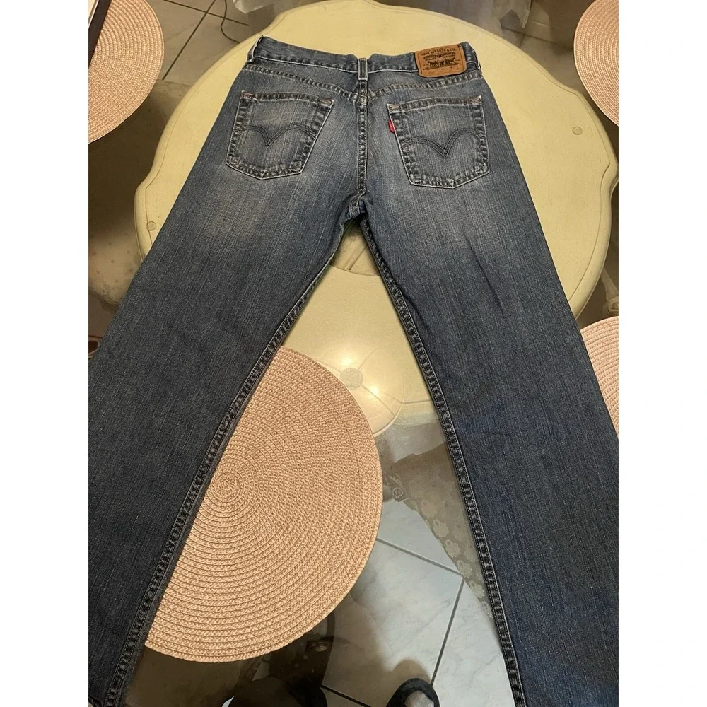 Levis Redtab 514 Men 27x27 Medium Wash Faded Slim Straight Blue‎ Denim Jeans